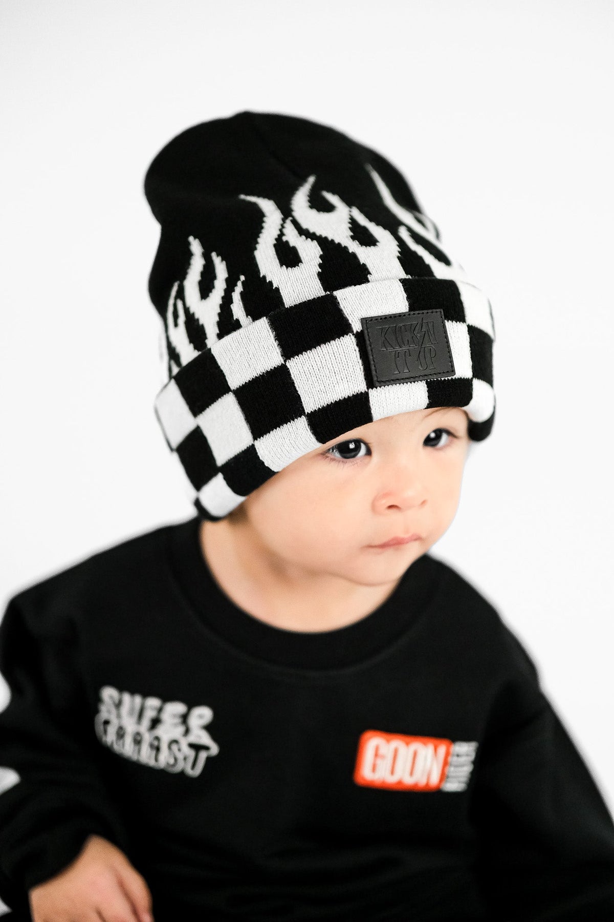 Checker Flame Beanie