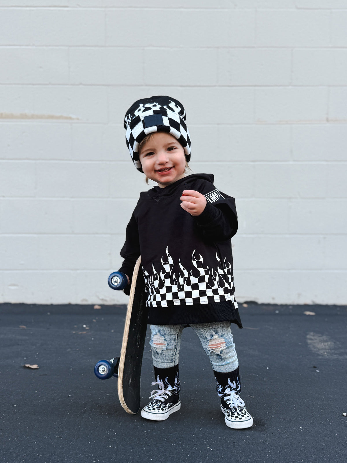 Checker Flame Beanie